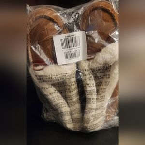 Faux-Suede Sherpa-Lined Moccasin Slippers For Women